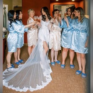 Cathedral Scalloped Lace Bridal Robe